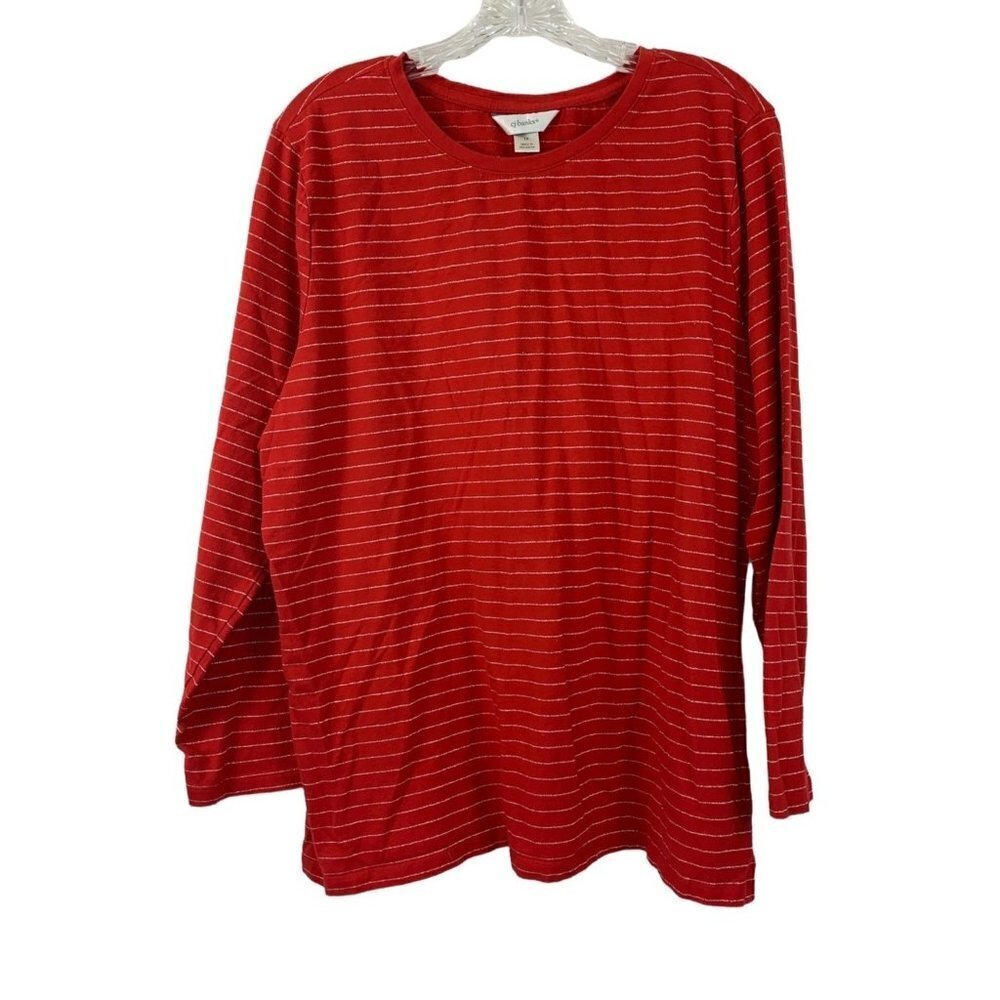 C.J. Banks Women's Red & Silver Top